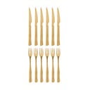 Antikoro príbor 12 ks v zlatej farbe Ollin – Bloomingville