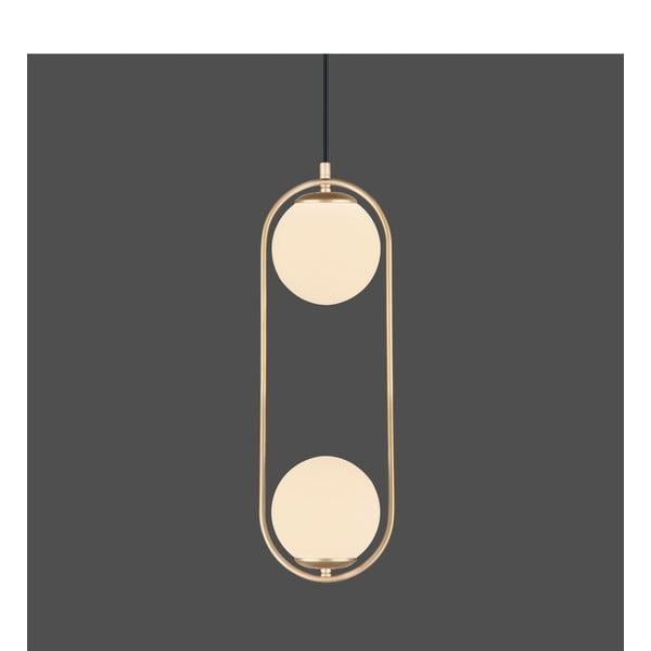 Závesné svietidlo v zlatej farbe so skleneným tienidlom ø 20 cm Arch – Squid Lighting-image-1