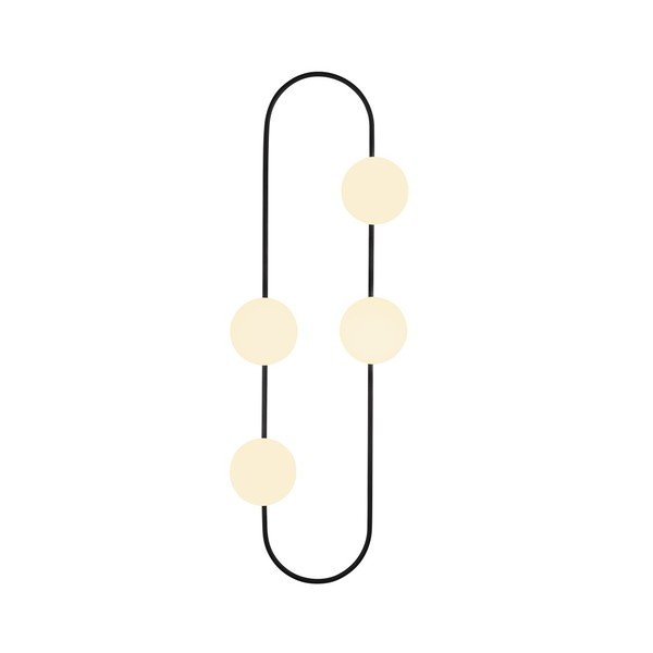 Čierne kovové nástenné svietidlo Opviq lights Karpos-image-1