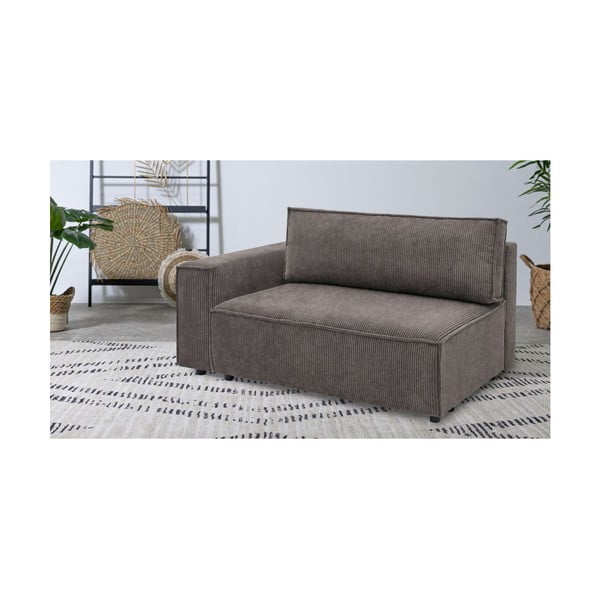 Svetlohnedý menčestrový modul pohovky (ľavý roh) Nihad modular – Bobochic Paris-image-1