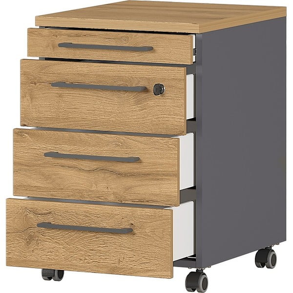 Antracitovosivá prírodná skrinka v dekore duba 42x61 cm Agenda - Germania-image-1