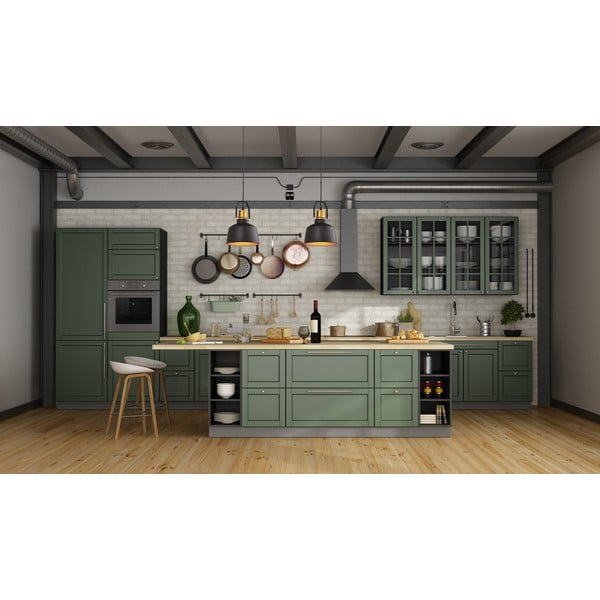 Závesné svietidlo v čierno-zlatej farbe s kovovým tienidlom ø 22 cm Monroe – GTV-image-1