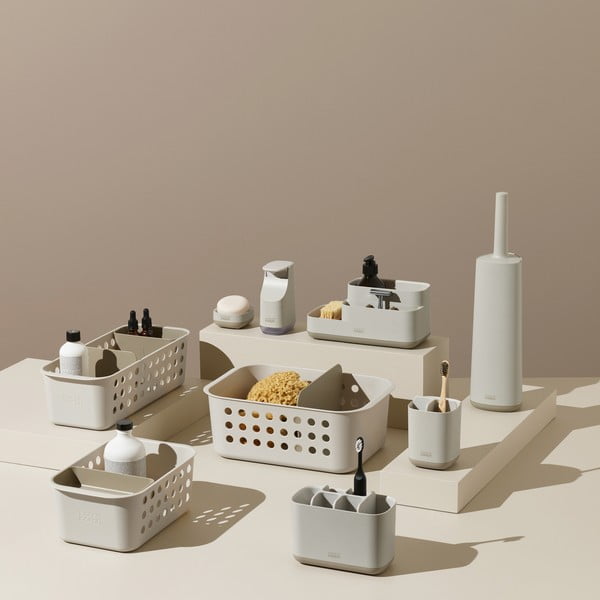 Béžový plastový stojan na zubné kefky EasyStore – Joseph Joseph-image-3