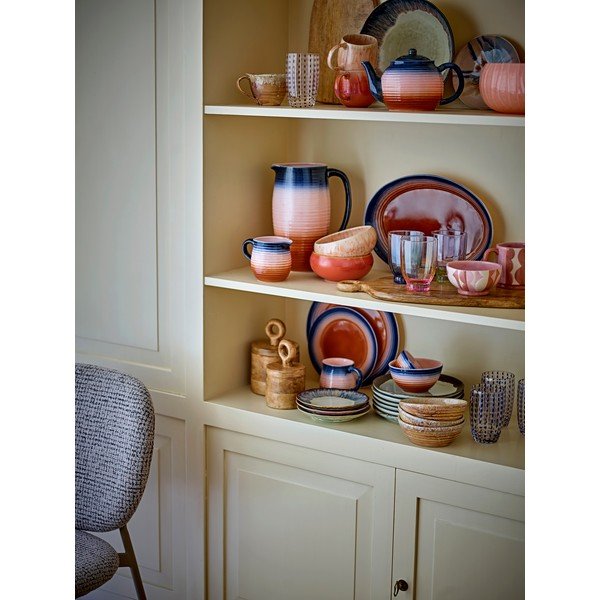 Modré/oranžové keramické hrnčeky v súprave 4 ks 200 ml Tatum – Bloomingville-image-3