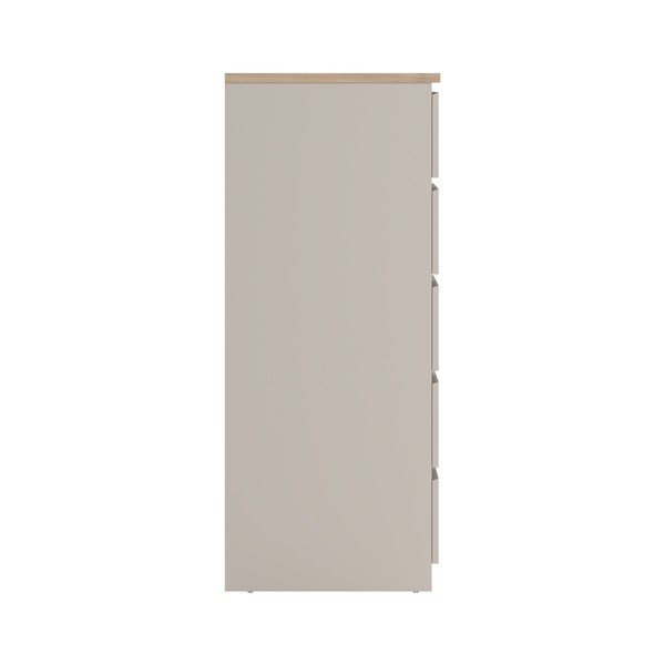 Krémovobiela komoda 77x121x50 cm Naia – Tvilum-image-4