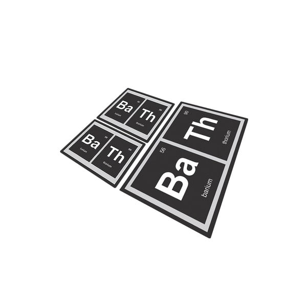 Čierne kúpeľňové predložky v súprave 3 ks 60x100 cm Barium – Foutastic