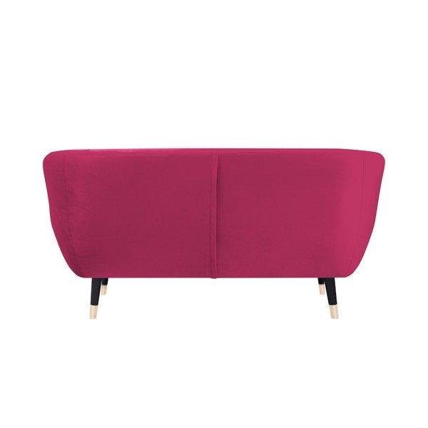 Ružová pohovka s čiernymi nohami Mazzini Sofas Amelie, 158 cm-image-4