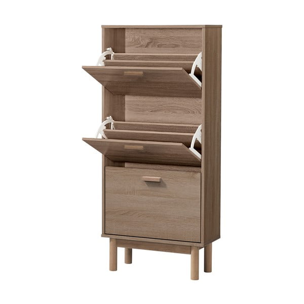 Výklopná skrinka na topánky v dekore duba v prírodnej farbe Melanie – Støraa-image-3