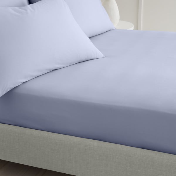 Napínacia plachta z bavlneného perkálu v levanduľovej farbe 150x200 cm Cotton Percale – Bianca-image-1