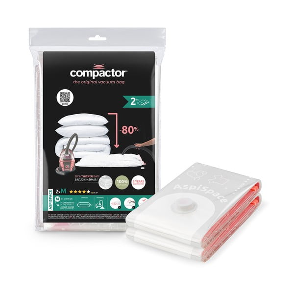 Vákuové vrecia v súprave 2 ks Premium Valve M – Compactor