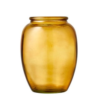 Žltá sklenená váza Bitz Kusintha, ø 10 cm