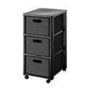 Antracitový plastový kúpeľňový regál 32,5x71 cm Country – Rotho