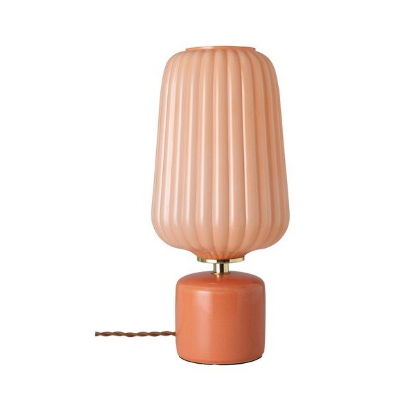 Sklenená stolová lampa v lososovej farbe (výška  40 cm) Daria – Ellos Home