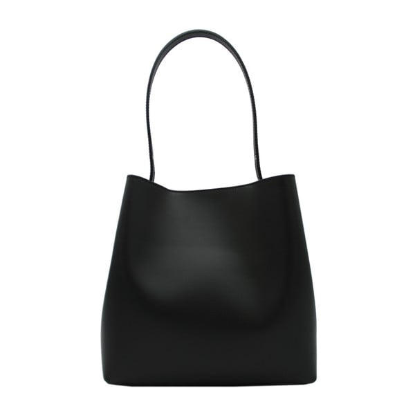 Čierna kabelka z pravej kože Andrea Cardone Simple