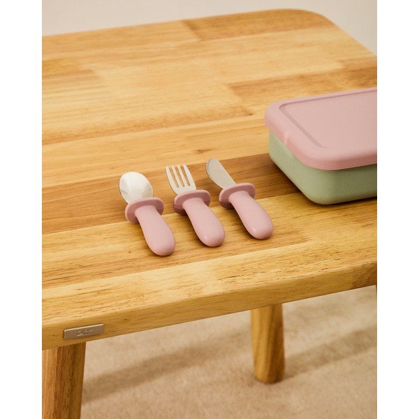 Ružový/tyrkysový silikónový detský desiatový box Lili – Kave Home-image-2