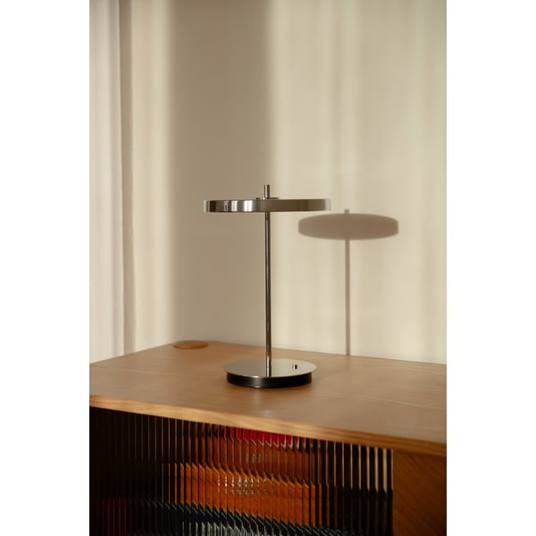 LED stolová lampa so stmievačom v striebornej farbe s kovovým tienidlom (výška  31 cm) Asteria Move – UMAGE-image-1