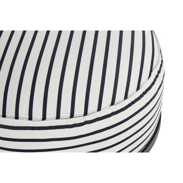 Biely/modrý záhradný taburet z tkaniny sunbrella Emma – Hartman-image-3