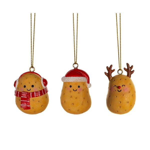 Vianočné ozdoby z polyresínu v súprave 3 ks Happy Potatoes – Sass & Belle