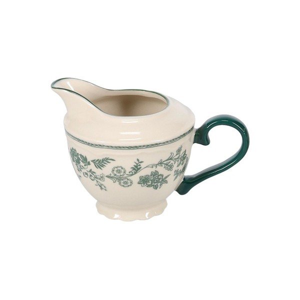 Zelená/slonovinová porcelánová kanvička na mlieko 180 ml Cyril – S|P Collection