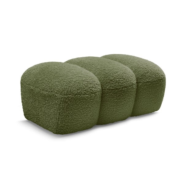 Zelená podnožka z textílie buklé Hippolyte – Bobochic Paris-image-3