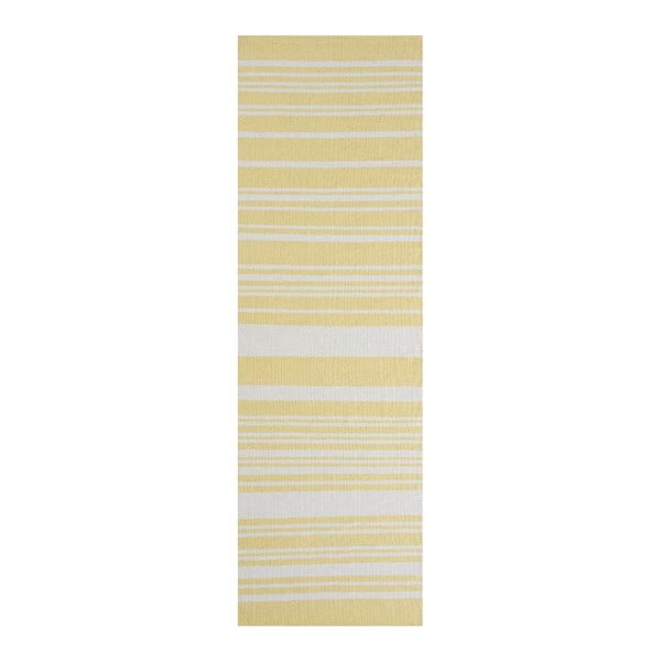 Žltý bavlnený koberec Linie Design Glorious Yellow, 60 x 90 cm