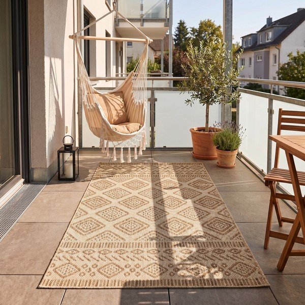 Béžový vnútorný a vonkajší koberec 80x150 cm Mira 1452 – Ayyildiz Carpets-image-1