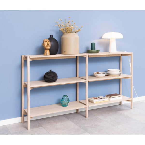 Knižnica v dekore duba v prírodnej farbe 169x88x30 cm Braidwood – Actona-image-1