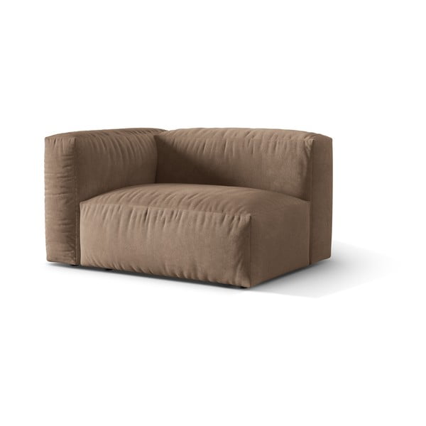 Svetlohnedý zamatový modul pohovky (ľavý roh) Martina – Micadoni -image-1