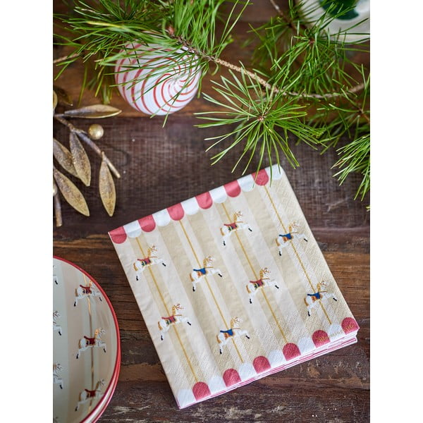 Papierové obrúsky v súprave 20 ks 33x33 cm Merry-go-round – Bloomingville-image-1