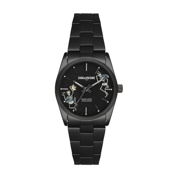 Dámske hodinky čiernej farby Zadig & Voltaire Planet