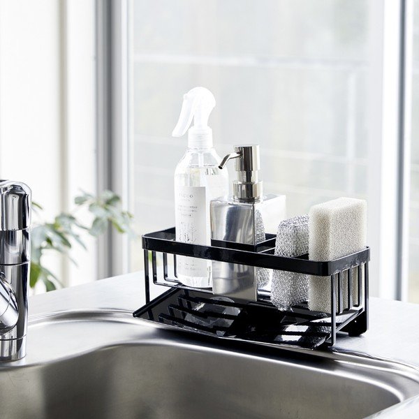 Čierny kovový stojan na umývacie prostriedky Tower – YAMAZAKI-image-2