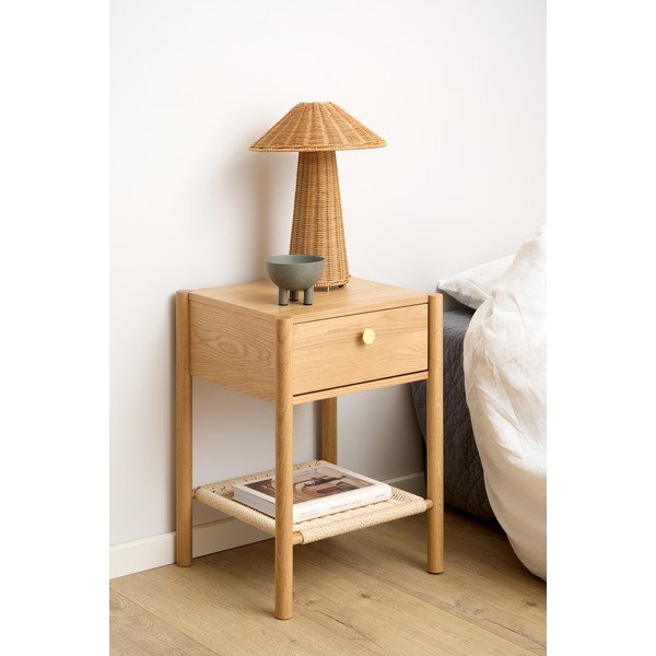 Nočný stolík v dekore duba v svetloprírodnej farbe Monfort – Actona-image-1