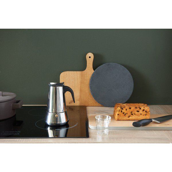 Moka kanvička z nehrdzavejúcej ocele v striebornej farbe 400 ml Trevi – Leopold Vienna-image-1