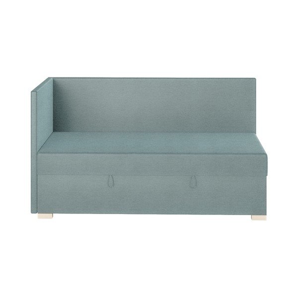 Modrá rohová detská posteľ s úložným priestorom s matracom 90x200 cm Flexi – Ghado