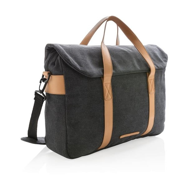 Čierna plátená taška na notebook 15,6'' XD Collection, 16 l