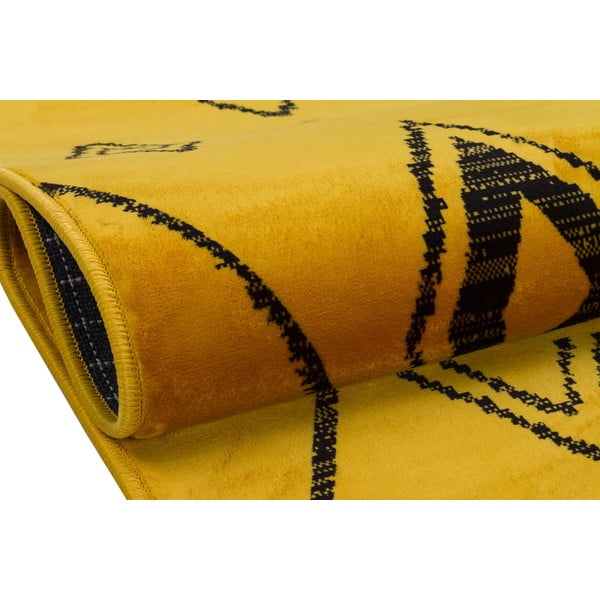 Žltý umývateľný koberec behúň 300x80 cm - Vitaus-image-3