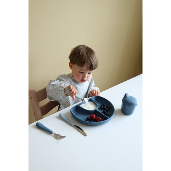 Zelený/modrý detský príbor 3 ks zo silikónu Ocean Mix – Cam Cam Copenhagen-image-3