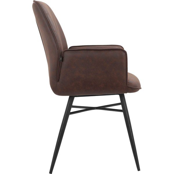 Hnedé čalúnené jedálenské kreslá v súprave 2 ks Anzo – Støraa-image-3