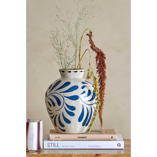 Krémová váza z kameniny (výška 24 cm) Heikki – Bloomingville-image-1