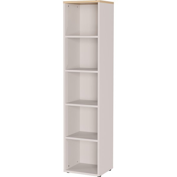 Krémovobiely matný regál 45x197x40 cm Lissabon – Germania