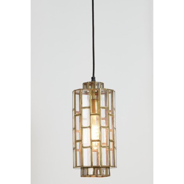 Závesné svietidlo v bronzovej farbe so skleneným tienidlom Søstrene – Light & Living-image-3