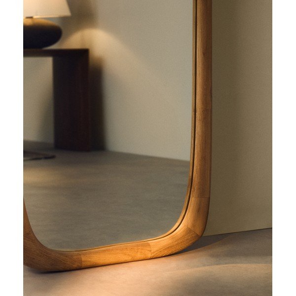 Nástenné zrkadlo s dreveným rámom 61x158 cm Alura – Kave Home-image-2