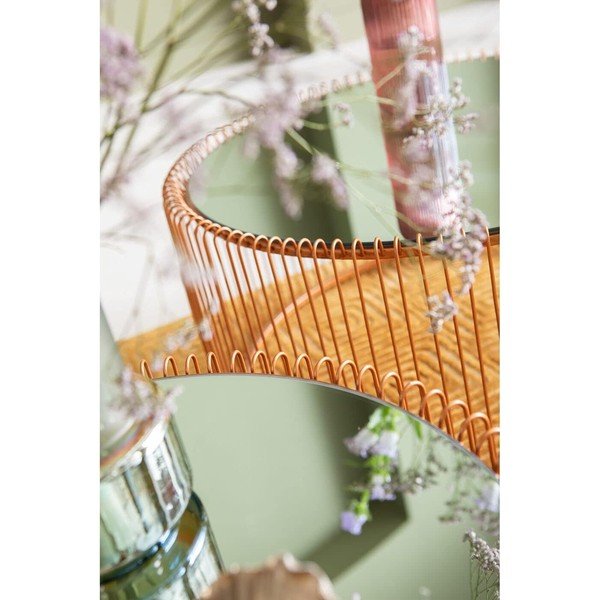 Okrúhle konferenčné stolíky v súprave 2 ks v medenej farbe ø 69,5 cm Wire Big – Kare Design-image-2