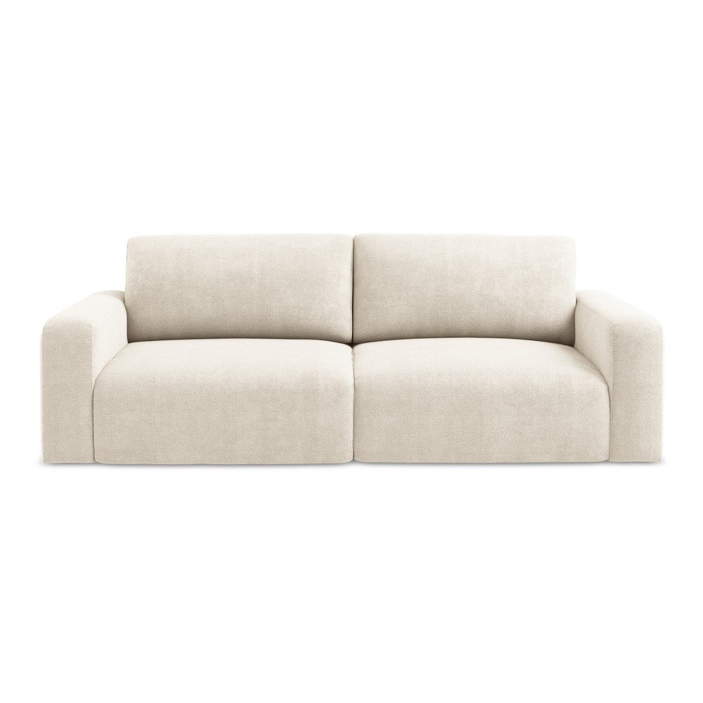 Krémovobiela ženilková rozkladacia/s úložným priestorom pohovka 252 cm Kona – Makamii