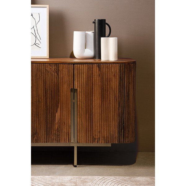 Komoda z mangového dreva v zlatej farbe/v prírodnej farbe 160x75x40 cm Vilas – Bizzotto-image-4