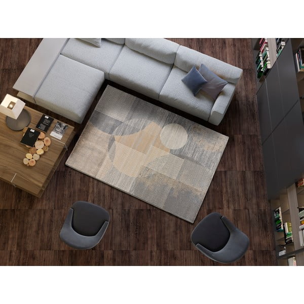 Sivo-béžový koberec 133x190 cm Edel - Universal-image-1