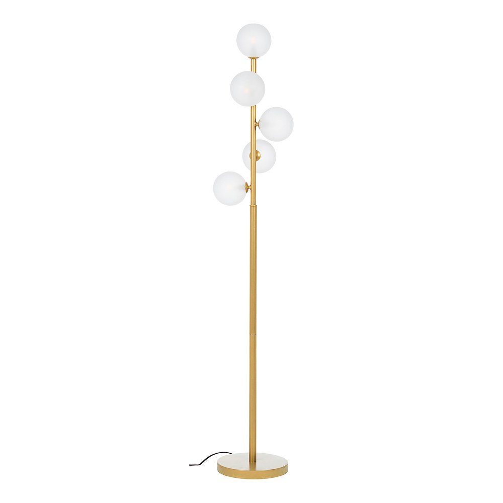 E-shop Stojacia lampa v zlatej farbe so skleneným tienidlom (výška 156,5 cm) Balls – Bizzotto