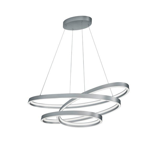 Sivé LED závesné svietidlo s hlasovým ovládaním/s ovládaním pomocou mobilnej aplikácie s kovovým tienidlom Ciola – CINQUE-image-2