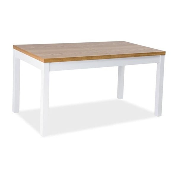 Rozkladací jedálenský stôl s bielou konštrukciou Signal Kent, dĺžka 150 - 195 cm