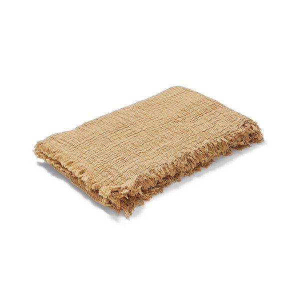 Béžový pléd na dvojlôžko 190x240 cm Reloved - JUNA-image-2